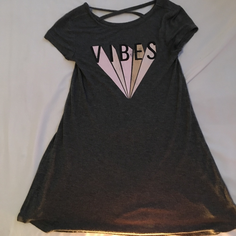 Grey Casual Kids Dress
